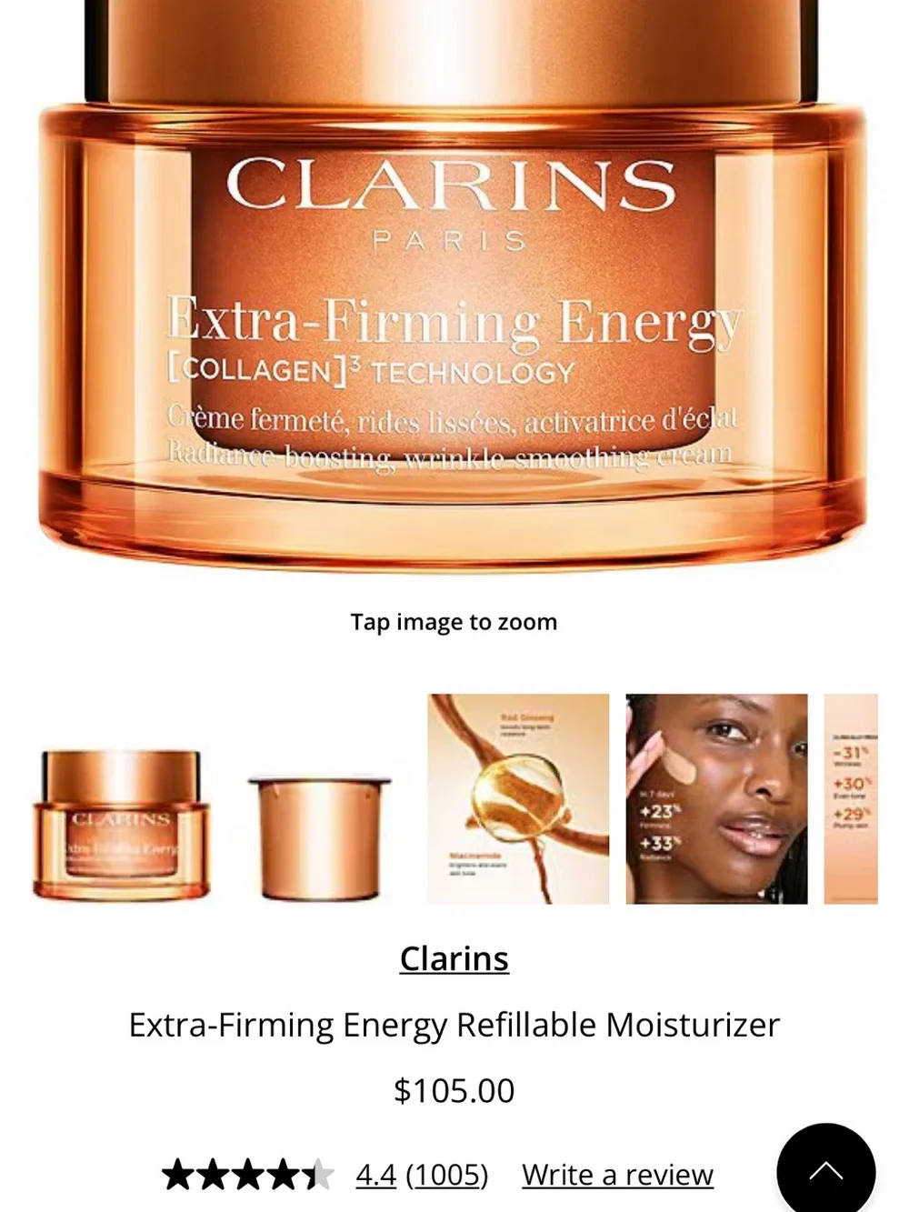 Clarins Extra-Firming Jour Day Cream — White & Rose Gold Accents